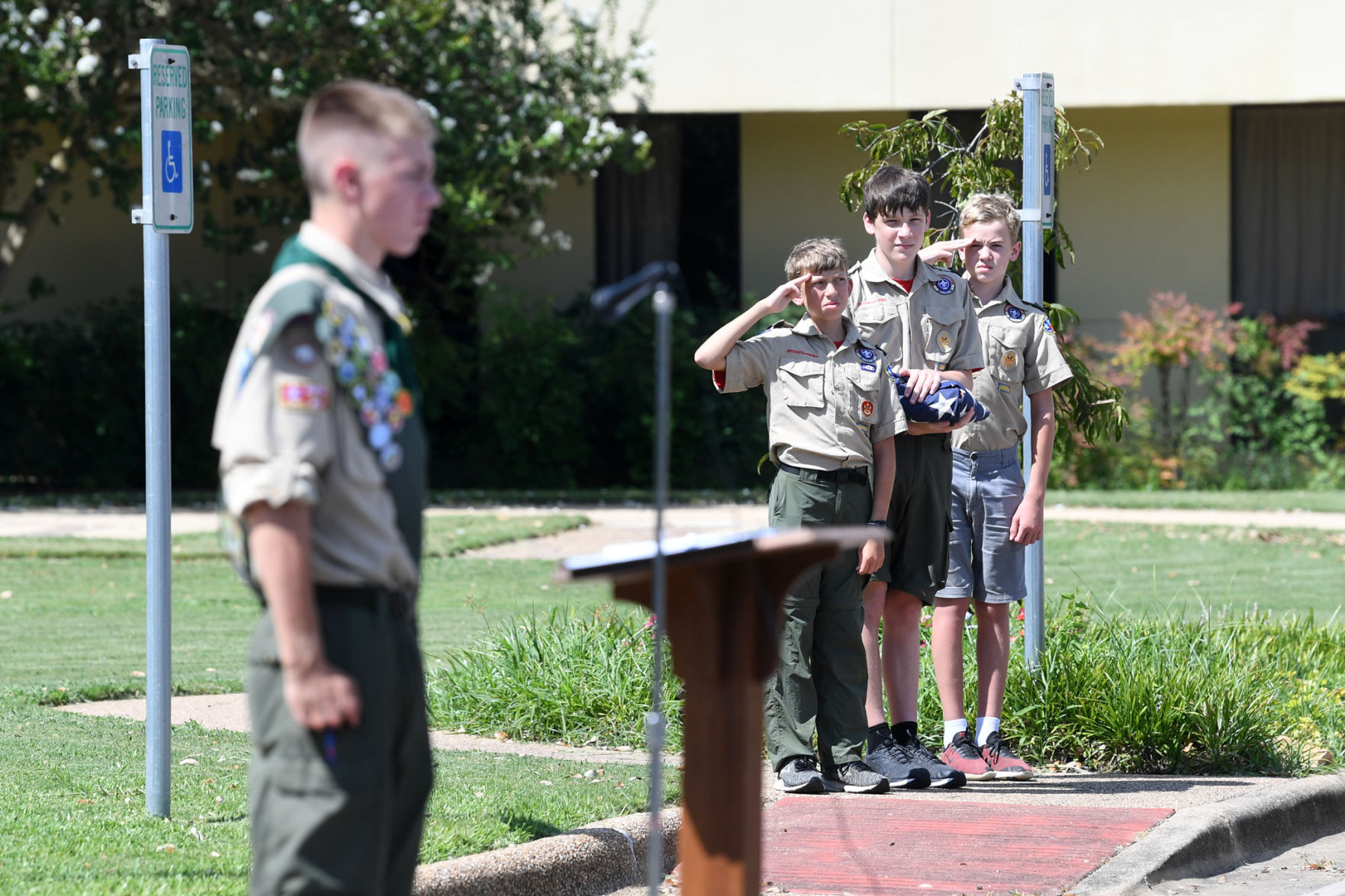 Flag retirement ceremony